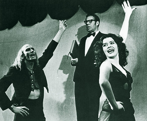 Rocky Horror Picture Show: Richard O'Brien as Riff Raff, Patricia Quinn as Magenta and Jonathan Adams 