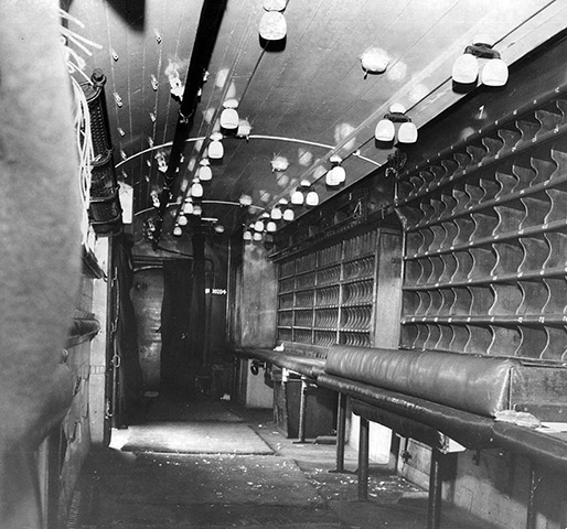 Bruce Reynolds: The interior of the mail van after the robbery