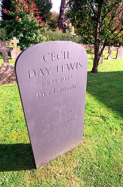 Ten best: Grave of Cecil Day Lewis in Stinsford Churchyard in Dorset Britain UK