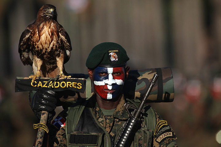 24 hours in pictures: Dominican Republic army forces take part in a parade