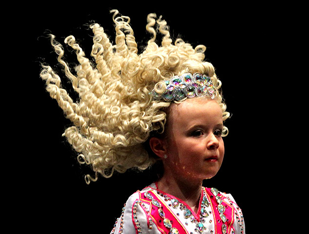 A lighter look: A competitor at the All Scotland Championships in Irish Dancing in Glasgow.