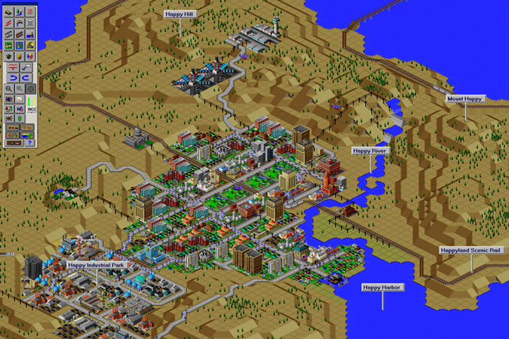 SimCity 2000 screen shot for MoMA