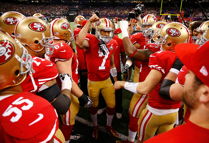Super Bowl XLVII: San Francisco 49ers quarterback Colin Kaepernick 