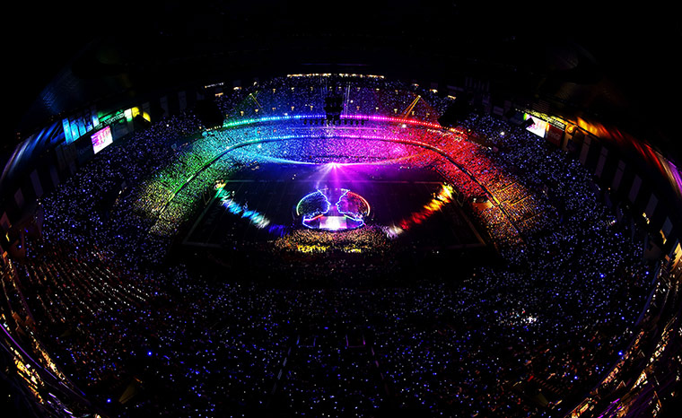 Beyonce: An aerial view of Beyonce's halftime performance