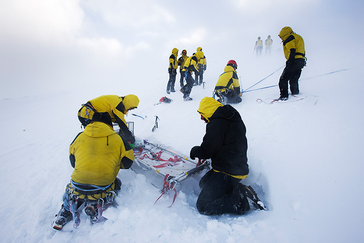 Mountain rescue: On exercise in the Cairngorms