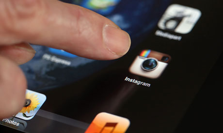 Instagram logo on a smartphone