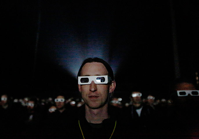 Kraftwerk: The audience wear 3D glasses