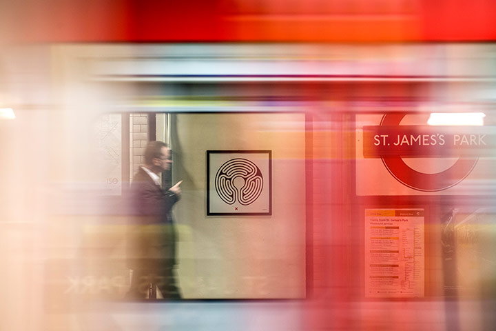 Labyrinth: Mark Wallinger's design at St James's Park Underground station