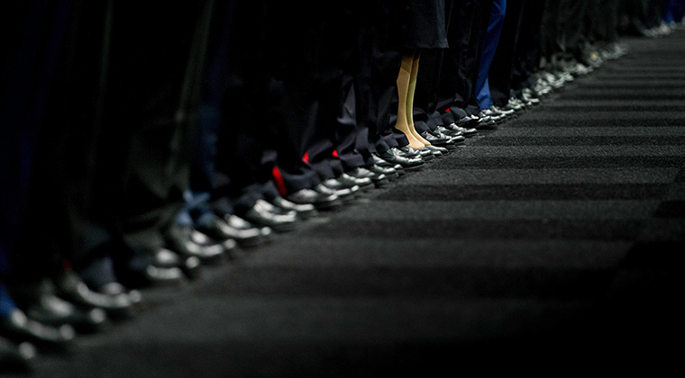 24 hours in pictures: Dutch ervice men and women during a medal presentation ceremony