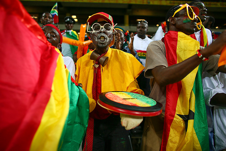 24 hours in pictures: Fans from Ghana dance and sing at the Africa Cup of Nations