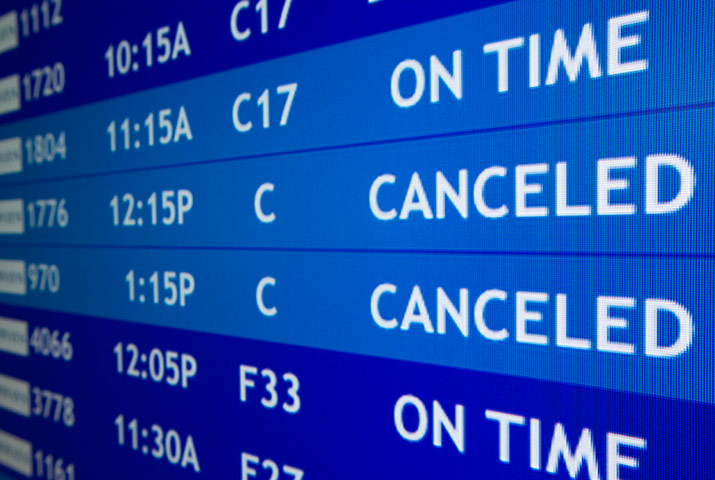 us blizzard: flights cancelled