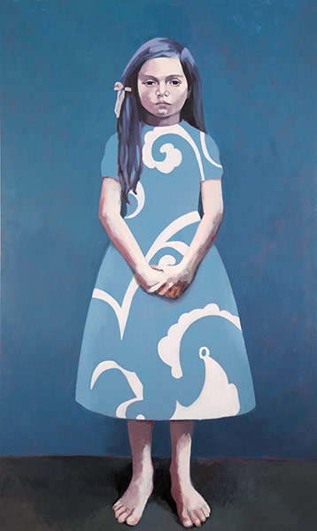 Claerwen James: Girl in a Blue Dress 2012