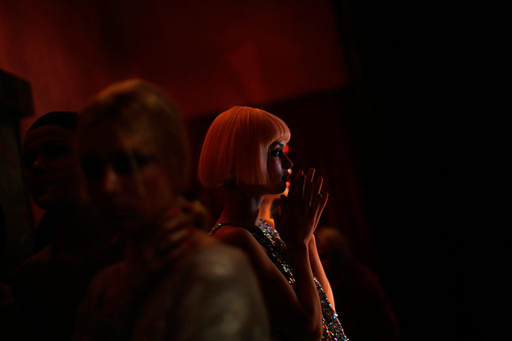 20 Photos: A model is seen backstage  during New York Fashion Week