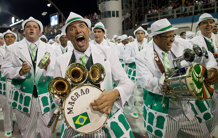 Carnival: Drummers from the Mancha Verde samba school 