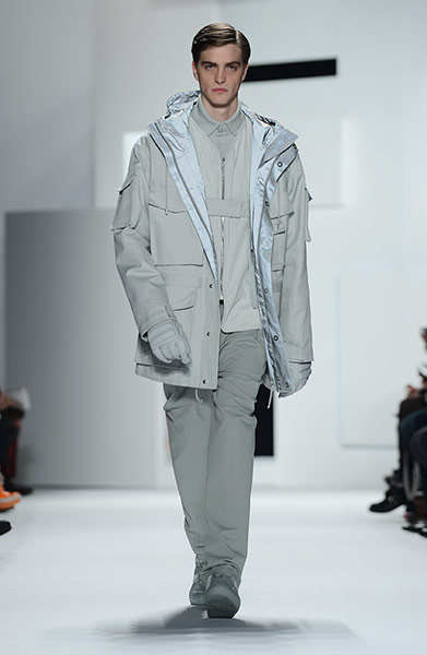 NY Fashion Week: A model wears designs by Lacoste during