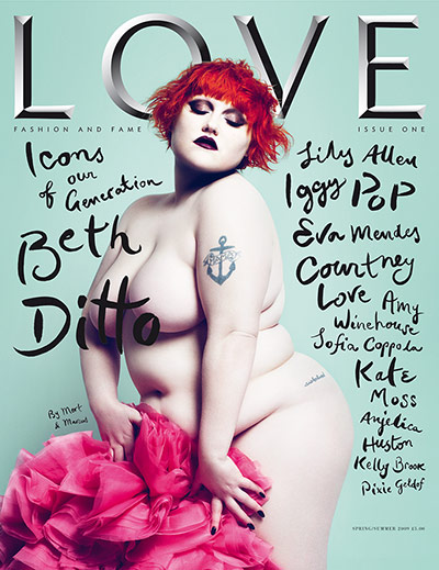 Magazine covers: Love magazine, launch issue, 2009