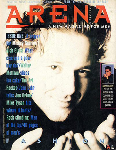 Magazine covers: Arena, issue one, winter 1986/87