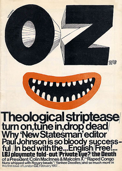 Magazine covers: Oz magazine, launch issue, February 1967