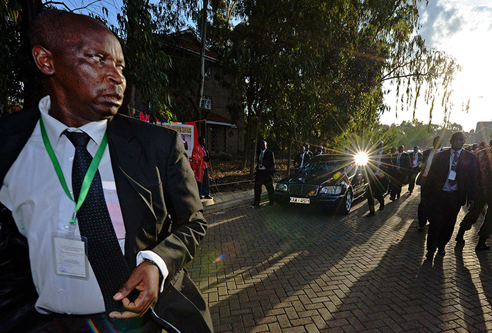 24 hours: Nairobi, Kenya: Presidential security escort newly- elected President