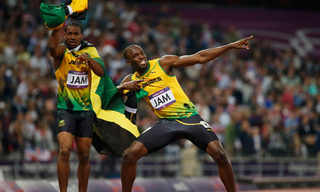 Usain Bolt and Yohan Blake at London 2012 