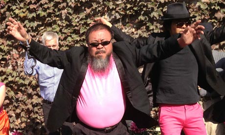 Chinese artist Ai Weiwei making a cover version of music video