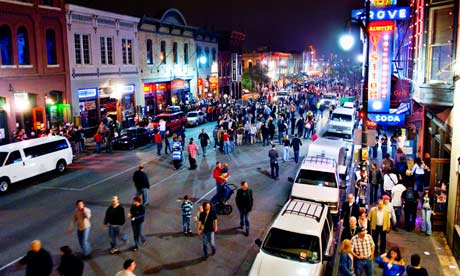 people on 6th Street in Austin Texas during SXSW