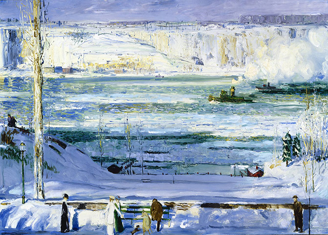 George Bellows: George Bellows, Snow-Capped River, 1911