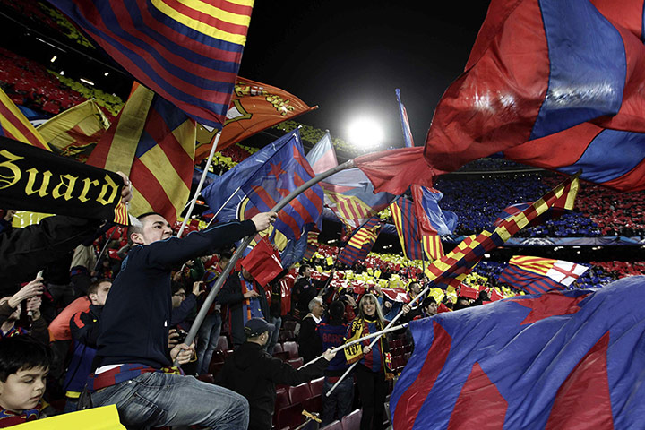 Barcelona v Milan: Barcelona fans