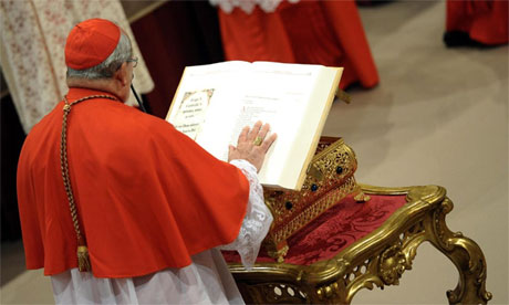 Cardinals Enter the Sistine Chapel for the Conclave
