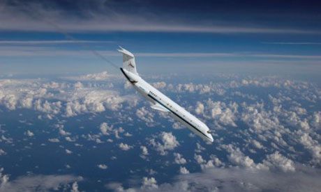 A plane going down