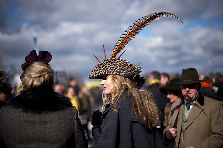 Cheltenham day 2: Extravagent hat at Cheltenham Racing festival 2013