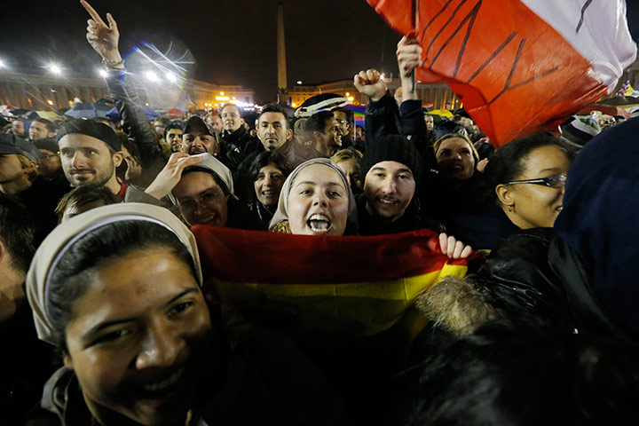Pope elected gallery: Joyful nuns cheer at the news