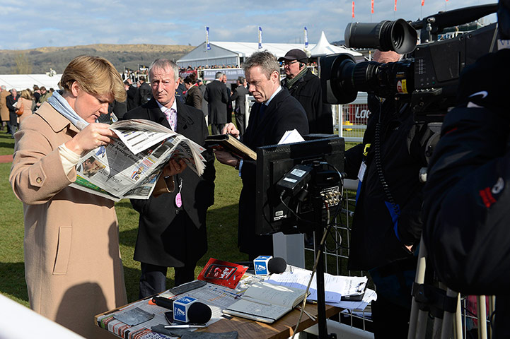 Cheltenham Day 3: Clare Balding studies her Racing Post