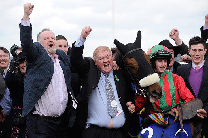 Cheltenham Day 3: Benefficient's co-owners celebrate a win