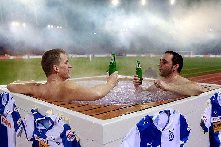 Best of the week: Fans of Grasshopper Club sit in a jacuzzi and drink beer