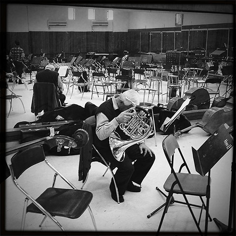 Baghdad: A member of the brass section of the Iraqi National Symphony Orchestra