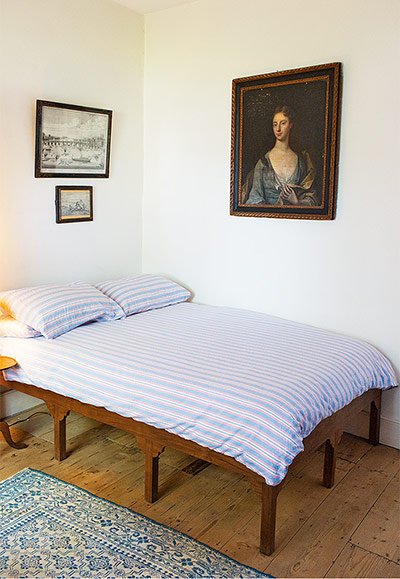 The Selby: bedroom, with a walnut bed
