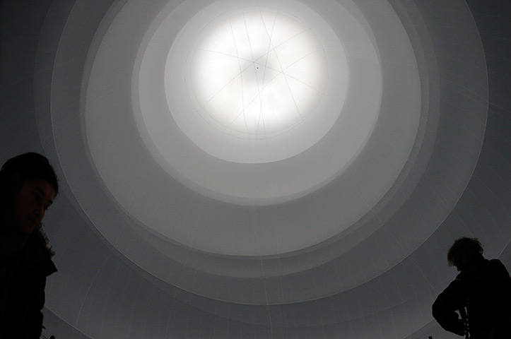 24 hours in pictures: Christo's installation called Big Air Package at the  Gasometer 