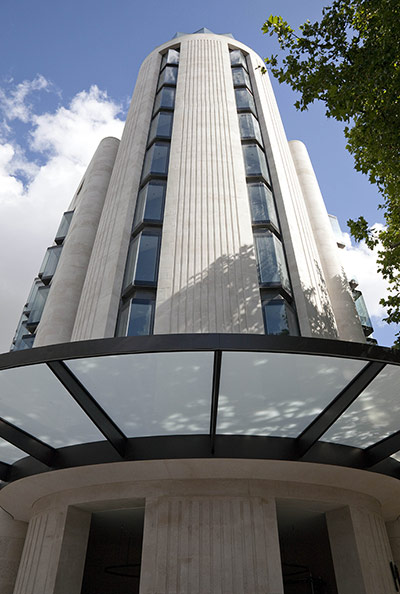 ME London: Me hotel entrace view from The Strand