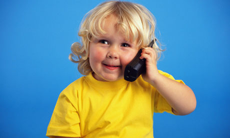 Child using phone