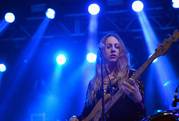 SXSW: Haim performs during the Vampire Weekend Music Showcase 