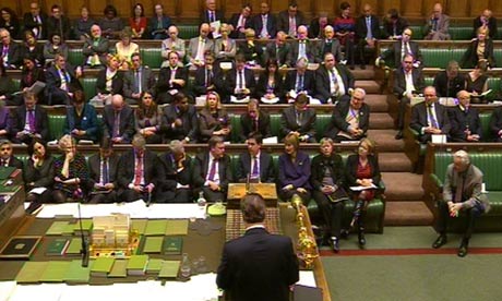 David Cameron speaks to MPs 