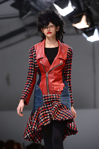 Milan Fashion: Junya Watanabe model at Milan fashion week