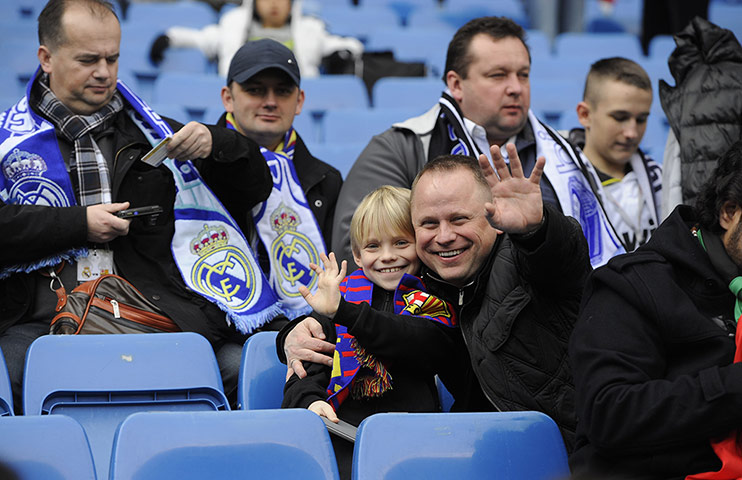 classico: Real Madrid and Barcelona fans