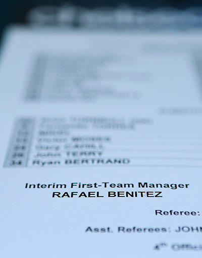 rafa: Chelsea team sheet