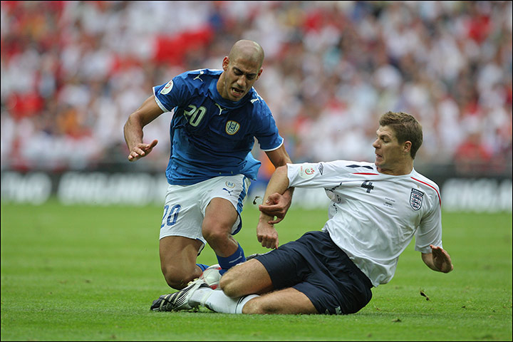 England kits: Steven Gerrard