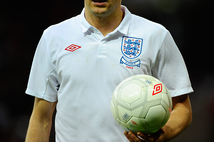 England kits: Steven Gerrard