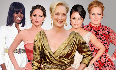 Michelle Obama, Jennifer Lawrence, Meryl Streep, Mila Kunis and Adele