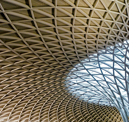 Your pictures - station: criss-cross patterned ceiling of roof