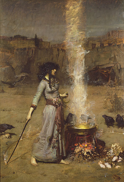 Witches: John William Waterhouse, The Magic Circle, 1886